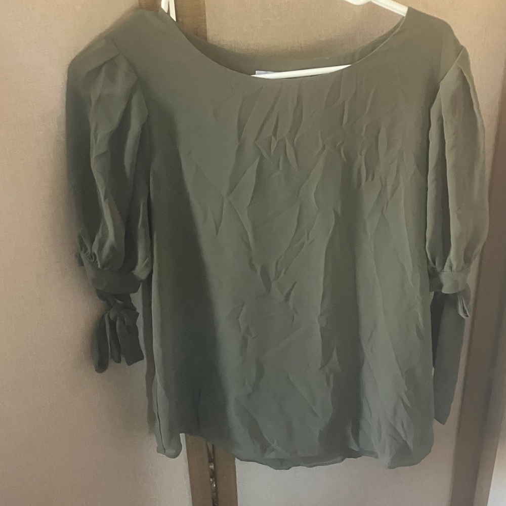 FINAL MARKDOWN Naked Zebra Olive Women's Blouse small